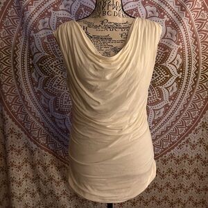 Express Essential White Sleeveless Layering Blouse - Small